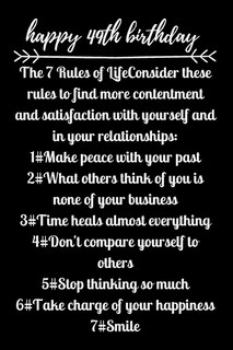 Couverture_happy49th birthday The 7 Rules of Life