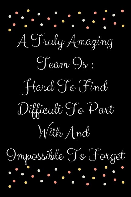 Front cover_A Truly Amazing Team Is