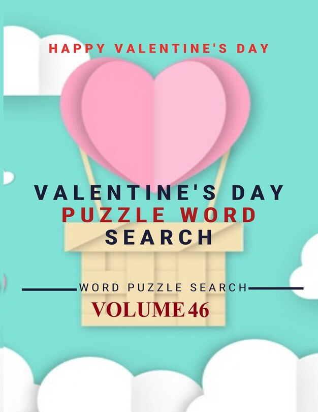 Couverture_Happy Valentine's Day Valentine's Day Puzzle Word Search Word Puzzle Search Volume 46