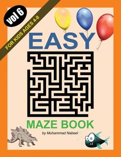 Front cover_Easy Maze Book for Kids Ages 4-8 - Vol 6
