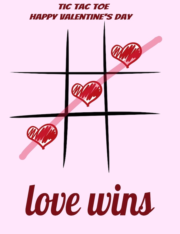 happy valentine's day tic tac toe: love wins, valentiens game: tic tac toe game for coffe table, drinking game, travel games for airplane