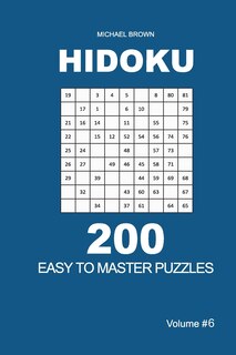 Couverture_Hidoku - 200 Easy to Master Puzzles 9x9 (Volume 6)
