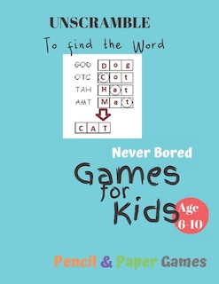 Couverture_UnScramble To Find the word Games for Kids