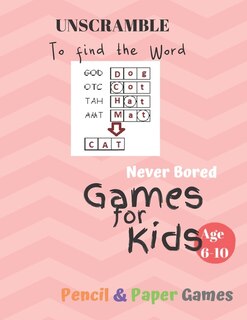 Front cover_UnScramble To Find the word Games for Kids