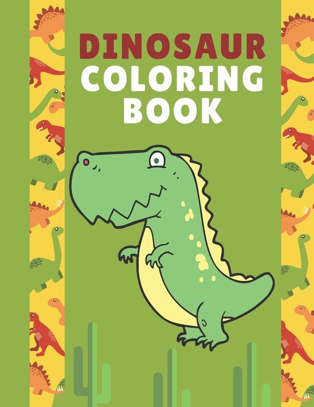 Front cover_dinosaur coloring book for kids 3-8