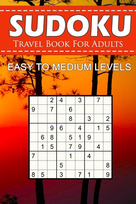 Front cover_Sudoku Travel Book For Adults - Easy To Medium Levels