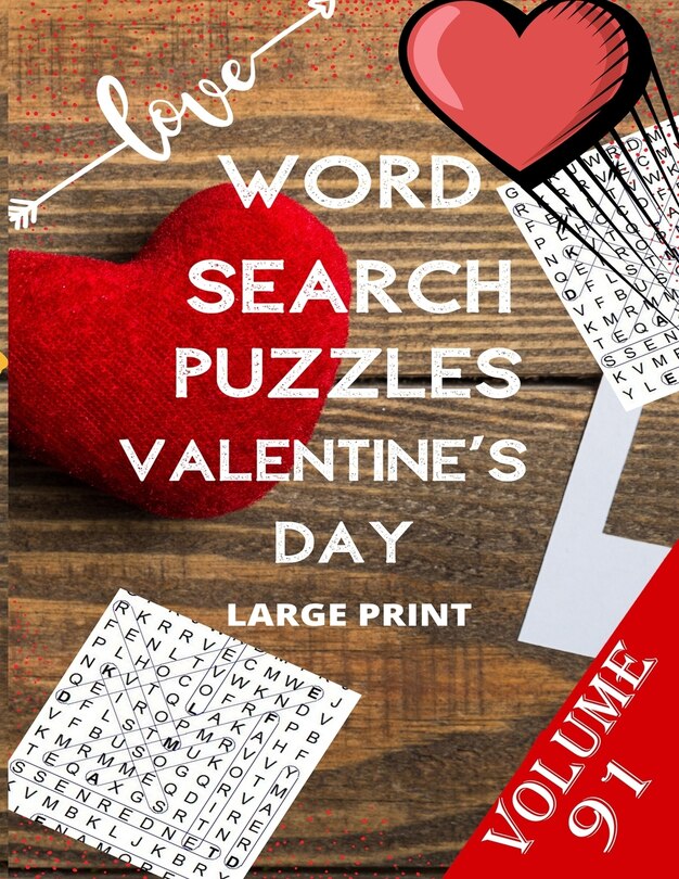 Couverture_Love Word Search Puzzles Valentine's Day Large Print Volume 91