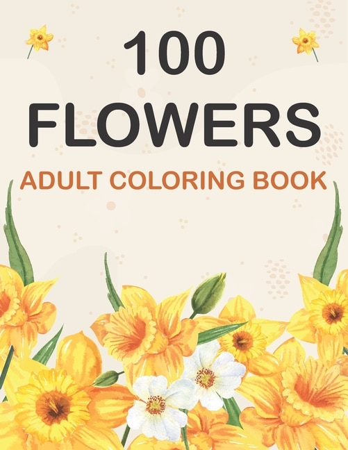 Front cover_100 Flowers Coloring Book