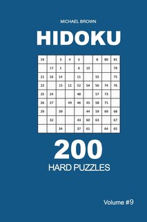Front cover_Hidoku - 200 Hard Puzzles 9x9 (Volume 9)