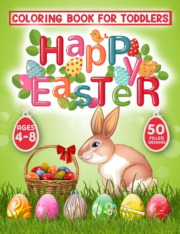 Front cover_Happy Easter Coloring Book for Toddlers