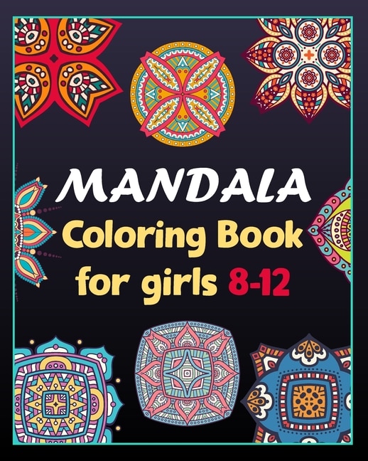 Couverture_Mandala coloring book for girls 8-12