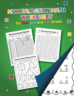 Front cover_Multiplication Math Worksheet for 2nd, 3rd and 4th grade