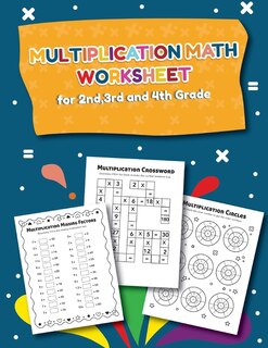 Front cover_Multiplication Math Worksheet for 2nd, 3rd and 4th Grade