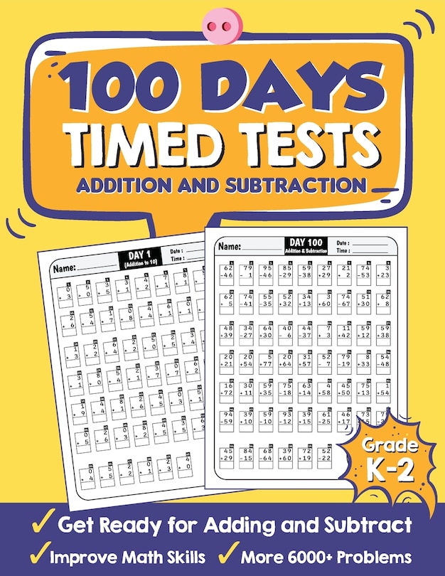 Couverture_100 Days Timed Tests Addition and Subtraction