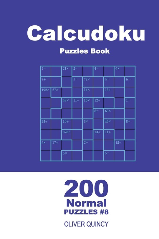 Front cover_Calcudoku Puzzles Book - 200 Normal Puzzles 9x9 (Volume 8)