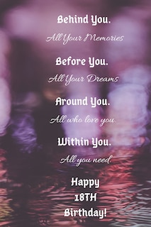 Couverture_Behind You All Your Memories Before You All Your Dreams Happy 18th Birthday