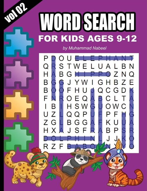 Front cover_Word Search for Kids Ages 9-12 - Vol 2