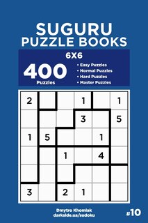 Front cover_Suguru Puzzle Books - 400 Easy to Master Puzzles 6x6 (Volume 10)
