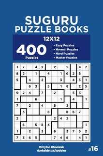 Front cover_Suguru Puzzle Books - 400 Easy to Master Puzzles 12x12 (Volume 16)