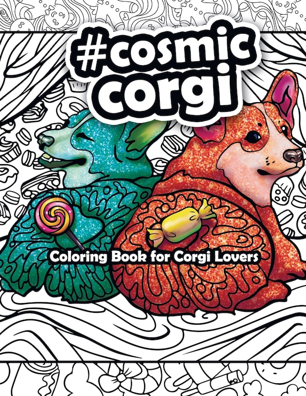 Front cover_Coloring Book for Corgi Lovers