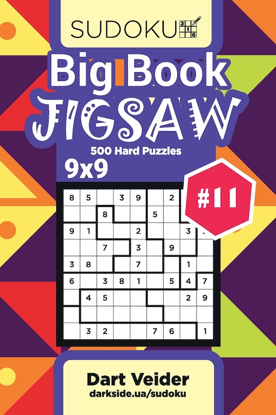 Front cover_Big Book Sudoku Jigsaw - 500 Hard Puzzles 9x9 (Volume 11)