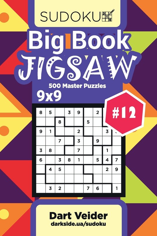 Front cover_Big Book Sudoku Jigsaw - 500 Master Puzzles 9x9 (Volume 12)