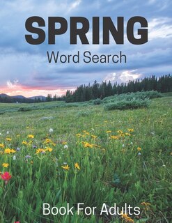 Front cover_Spring Word Search Book For Adults