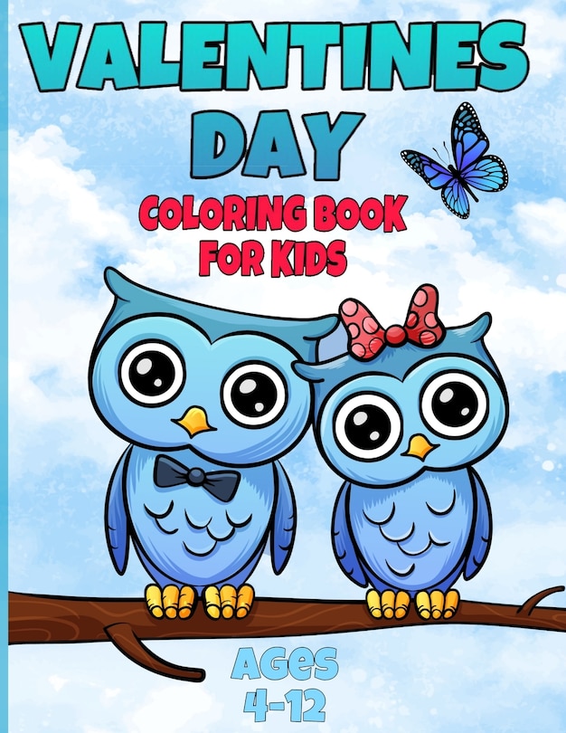Front cover_valentines day coloring book for kids ages 4-12