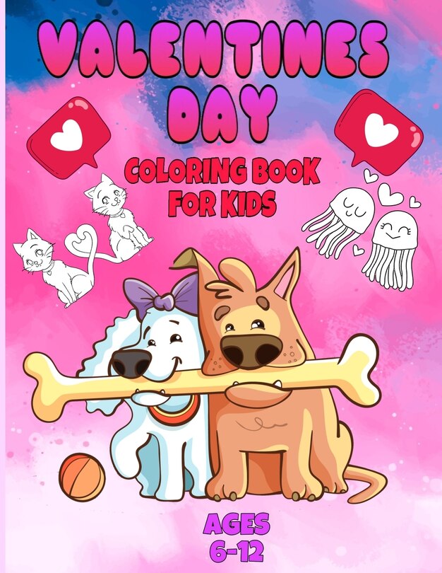 Front cover_valentines day coloring book for kids ages 6-12
