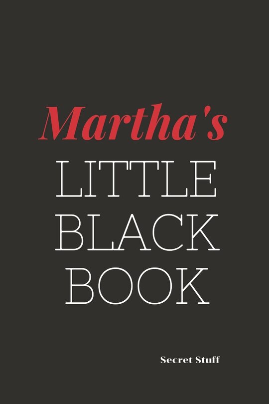 Front cover_Martha's Little Black Book.
