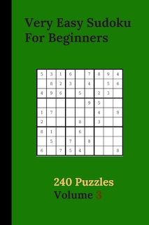 Couverture_Very Easy Sudoku For Beginners 240 Puzzles Volume 3