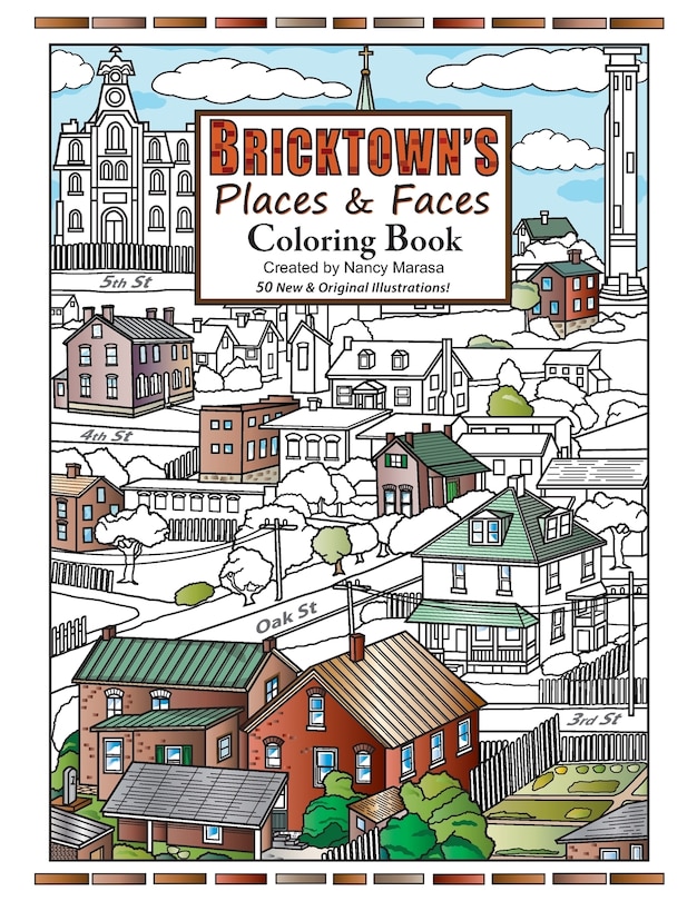 Front cover_Bricktown's Places & Faces Coloring Book