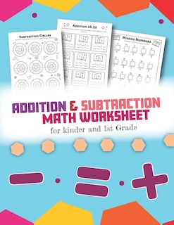 Couverture_Addition and Subtraction Math Worksheet for Kinder and 1st grade