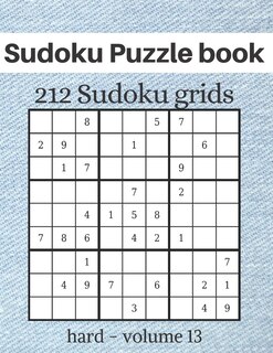 Front cover_Sudoku Puzzle book - 212 Sudoku grids