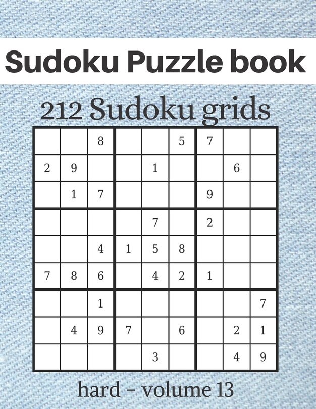 Front cover_Sudoku Puzzle book - 212 Sudoku grids