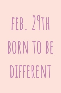 Couverture_Feb. 29th Born to be Different