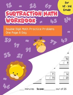 Front cover_Subtraction Math Workbook