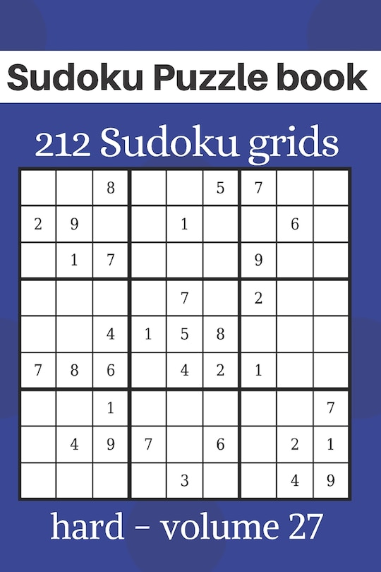 Couverture_Sudoku Puzzle book - 212 Sudoku grids