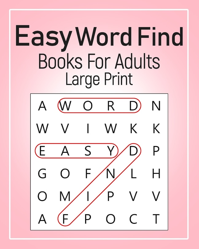 Easy Word Find Books For Adults Large Print: word find Fun and Educational Makes a great Easter gift