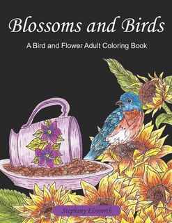 Front cover_Blossoms and Birds Adult Coloring Book
