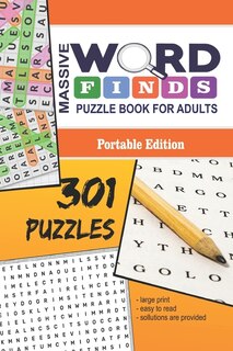 Front cover_Massive Word Finds Puzzle Book For Adults - Portable