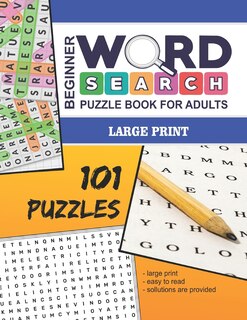 Couverture_Beginner Word Search Puzzle Book For Adults - Large Print