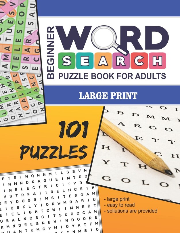 Couverture_Beginner Word Search Puzzle Book For Adults - Large Print