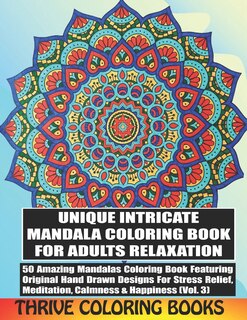 Front cover_Unique Intricate Mandala Coloring Book For Adults Relaxation