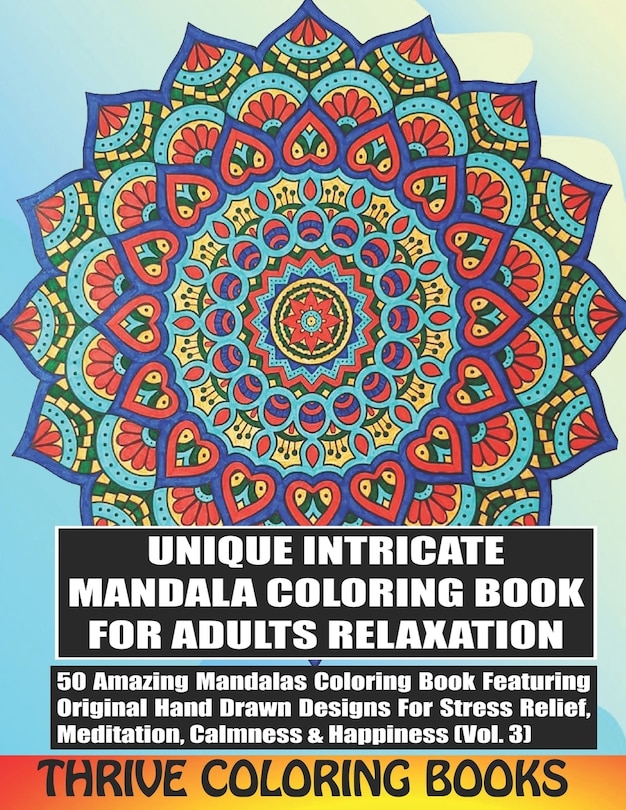 Front cover_Unique Intricate Mandala Coloring Book For Adults Relaxation