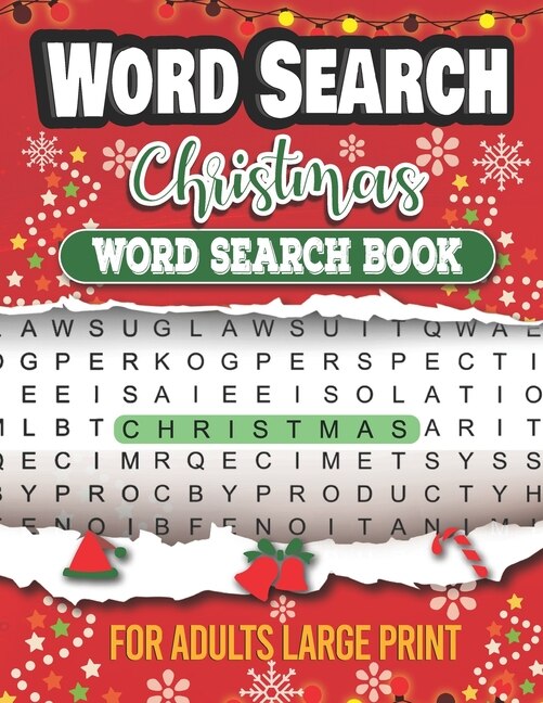 Front cover_Christmas word search books for adults large print