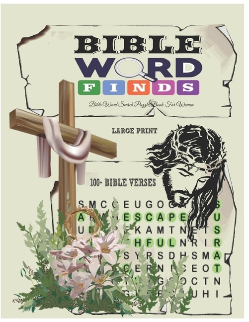 Front cover_Bible Word Finds Puzzle Book For Women - Large Print
