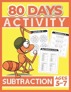 Front cover_80 Days Activity Subtraction for Kids Ages 5-7