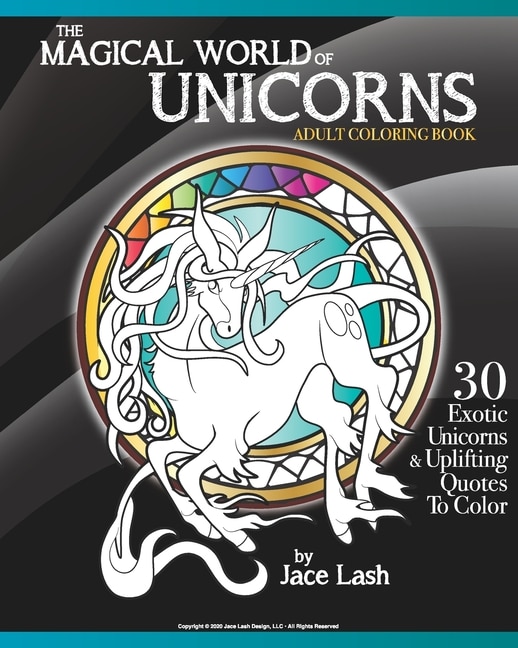 Couverture_The Magical World Of Unicorns Adult Coloring Book