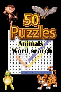Front cover_50 Puzzles Animals word search